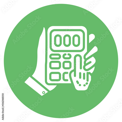 Bribery Calculator Vector Icon