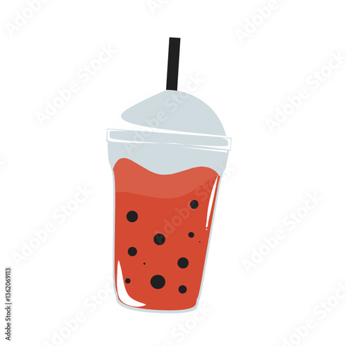 Illustrasion of a bubble tea drink