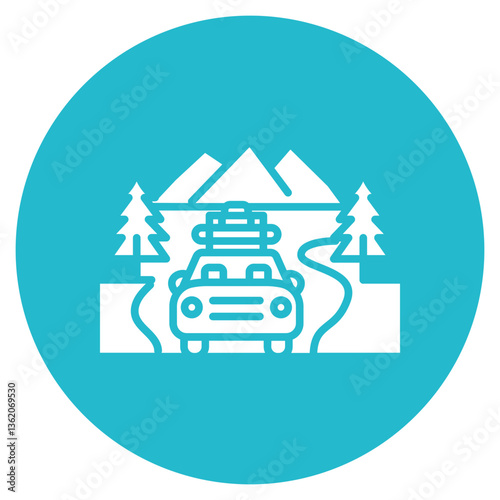 Road Trip Vector Icon