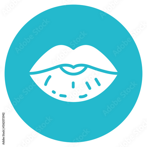 Lip Swelling Vector Icon