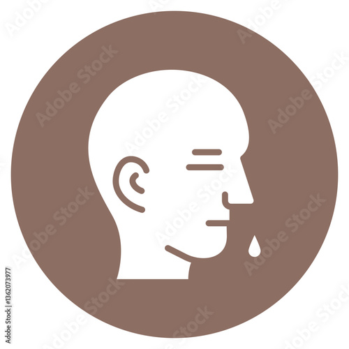 Postnasal Drip Vector Icon