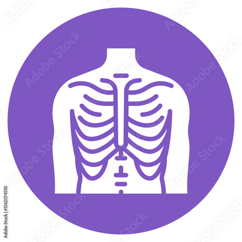Intercostal Pain Vector Icon