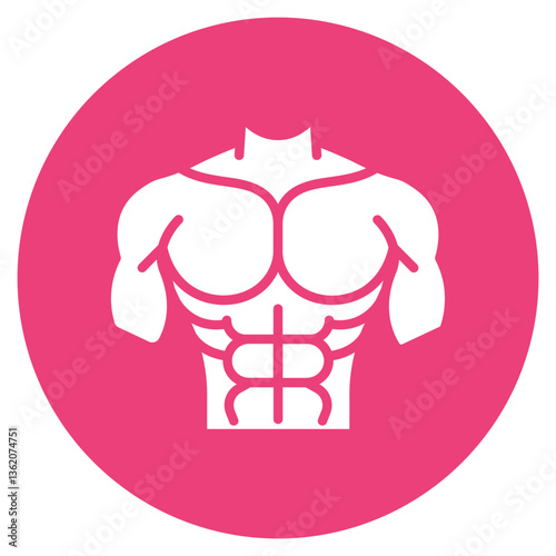 Pectoral Strain Vector Icon