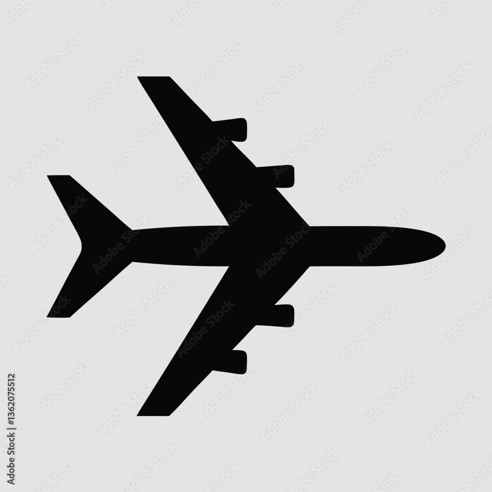 Obraz premium Plane simple icon. Vector illustration