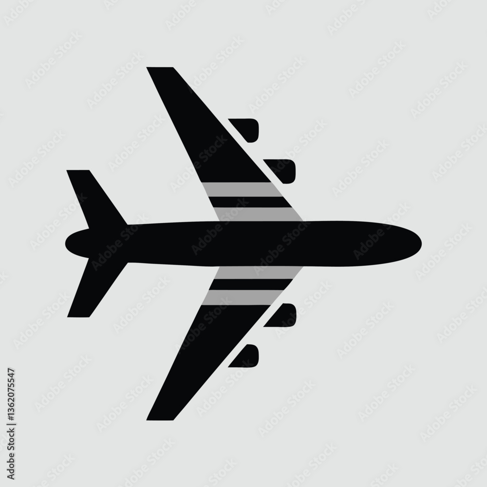 Obraz premium Plane simple icon. Vector illustration