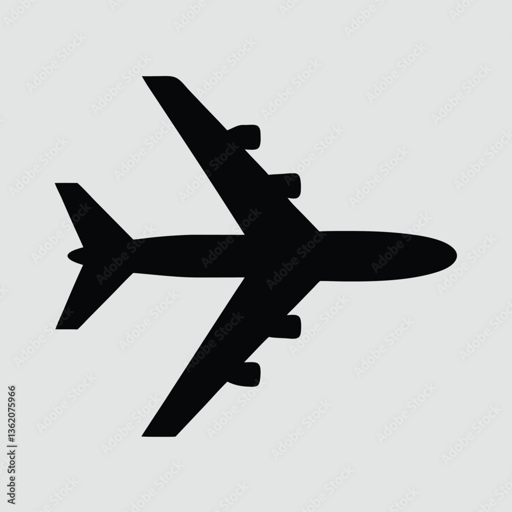 Obraz premium Plane simple icon. Vector illustration
