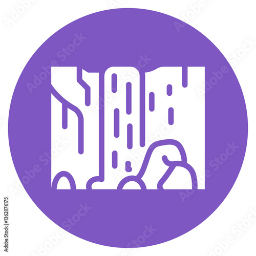 Gushing Waterfalls Vector Icon