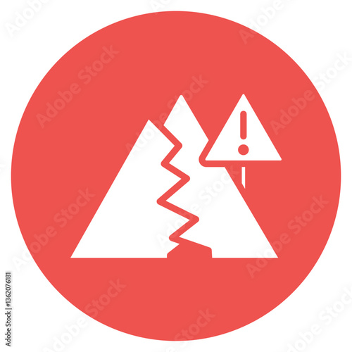 Landslide Alert Vector Icon