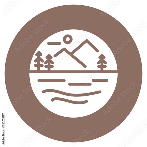 Lake Overflow Vector Icon