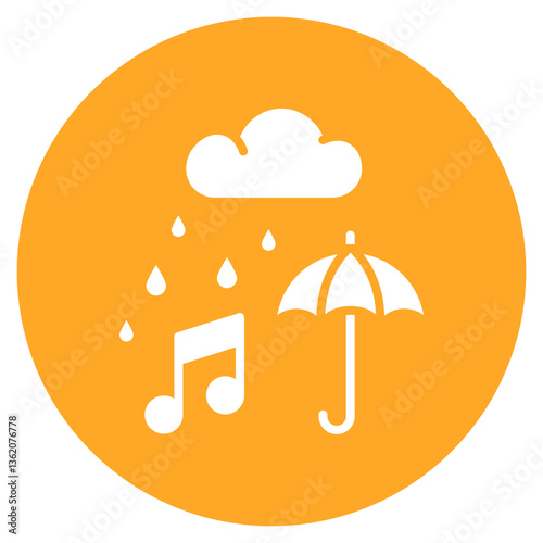 Rain Songs Vector Icon