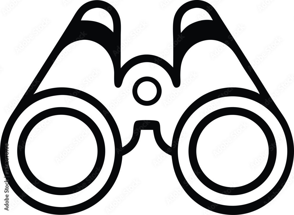 Binocular icon set. Binoculars flat and line icons. Binocular symbol. Vector illustration Binocular icon set. Binoculars flat and line icons. Binocular symbol. Vector illustration