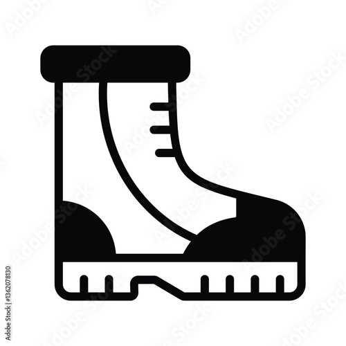 Hiking boot vector design in trendy style