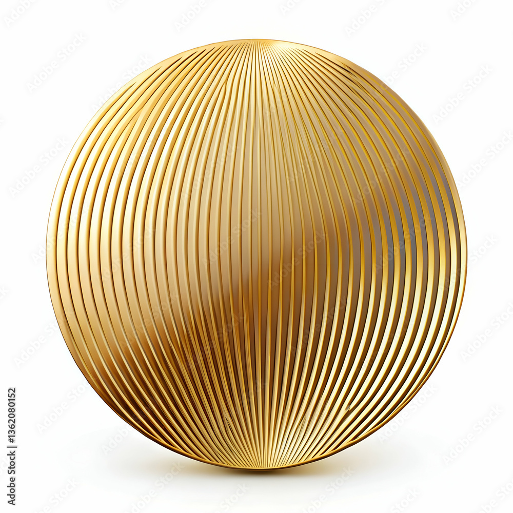 Fototapeta premium Abstract gold circle lines isolated on transparent background