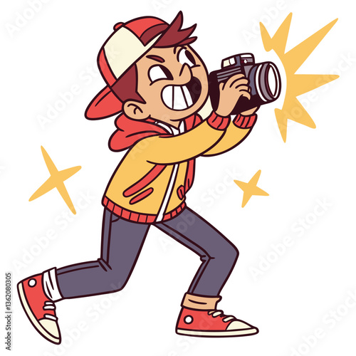cartoon illustration of a man running