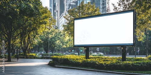 Blank white mockup of a digital billboard in MRT station; 6 sheet OOH advertising space template. Space for text