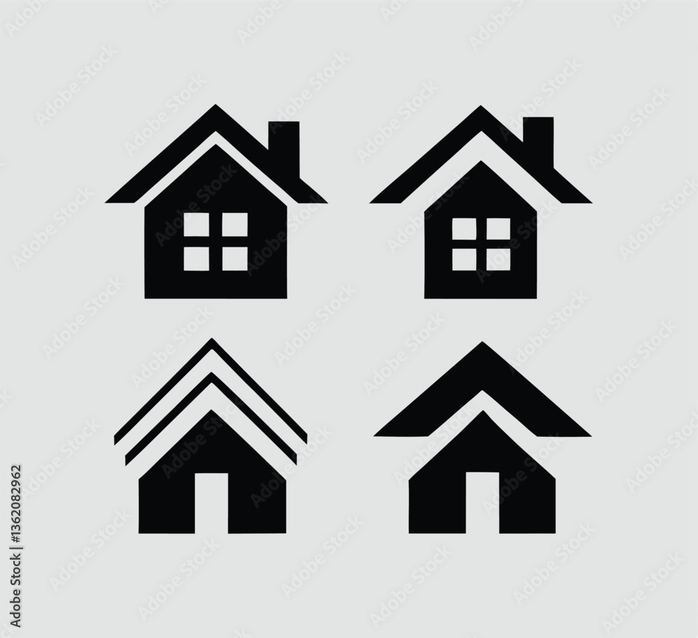 House, Home icons set. Home sign. Vector illustration
