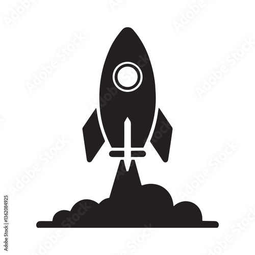 A Rocket Vector Art Illustration
