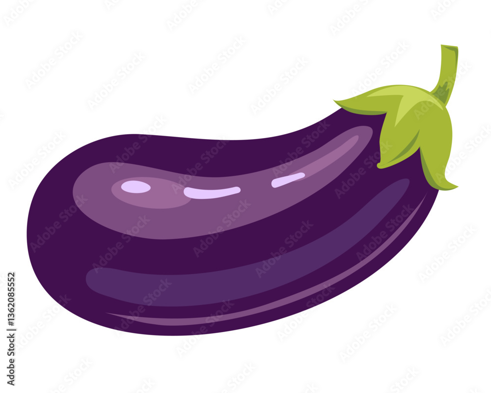 Fototapeta premium eggplant cartoon vector illustration