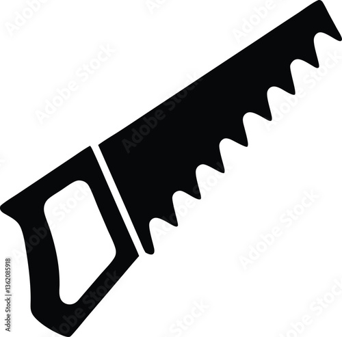 Handsaw or hacksaw icon. Vector illustration