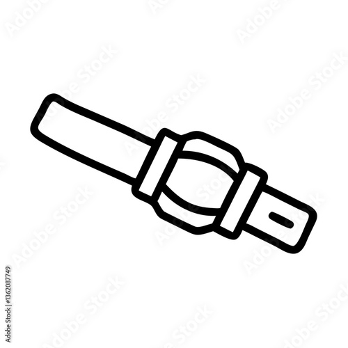 Car Seat Belt Icon on Transparent Background  