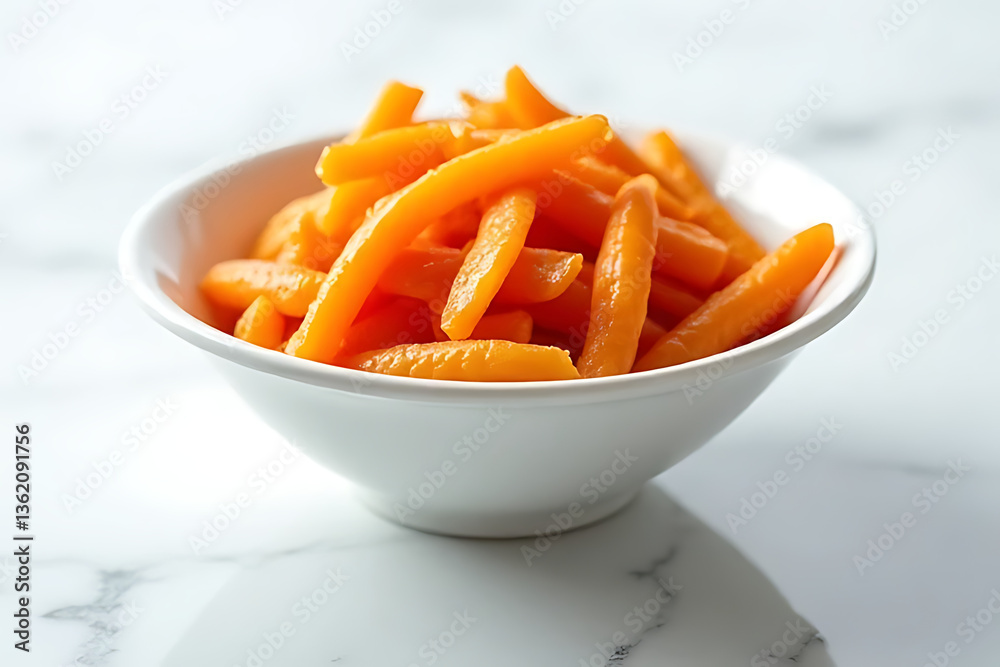 clean and fresh presentation of acar in a contemporary bowl, on a sleek white surface, with gentle lighting clean and fresh presentation of acar in a contemporary bowl, on a sleek white surface, with gentle lighting
