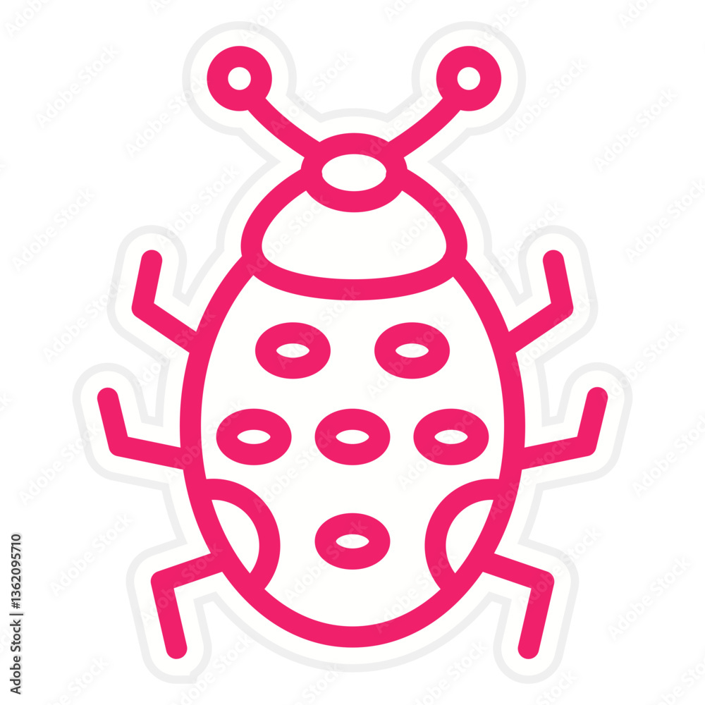 Vector Design Ladybug Icon Style