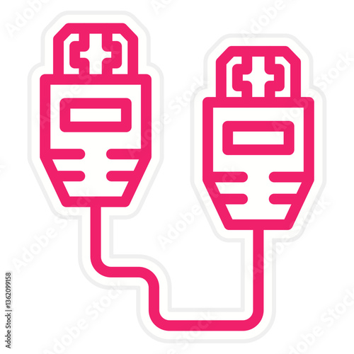 Vector Design Hdmi Cable Icon Style