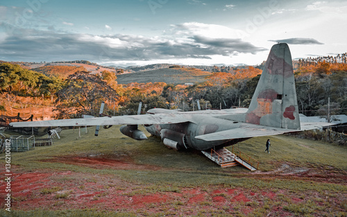 Lockheed C130 Hercules FAB2456 exposed in Fazenda Gamela Eco Resort