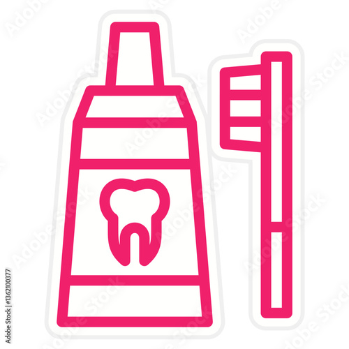 Tooth Paste Icon Style