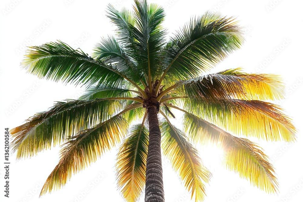Fototapeta premium Majestic Palm Tree against a Bright Sky