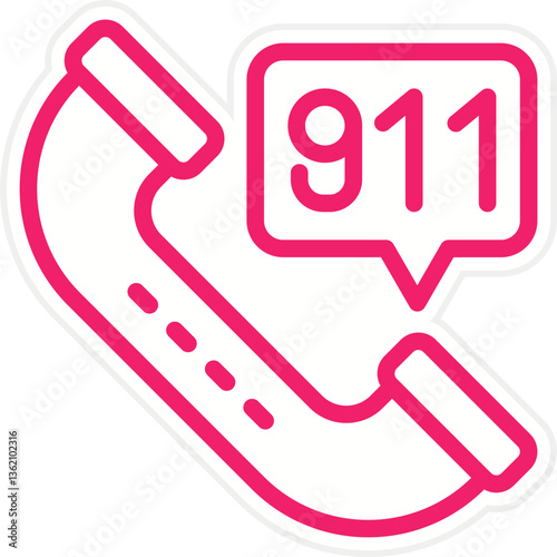 Call 911 Icon Style