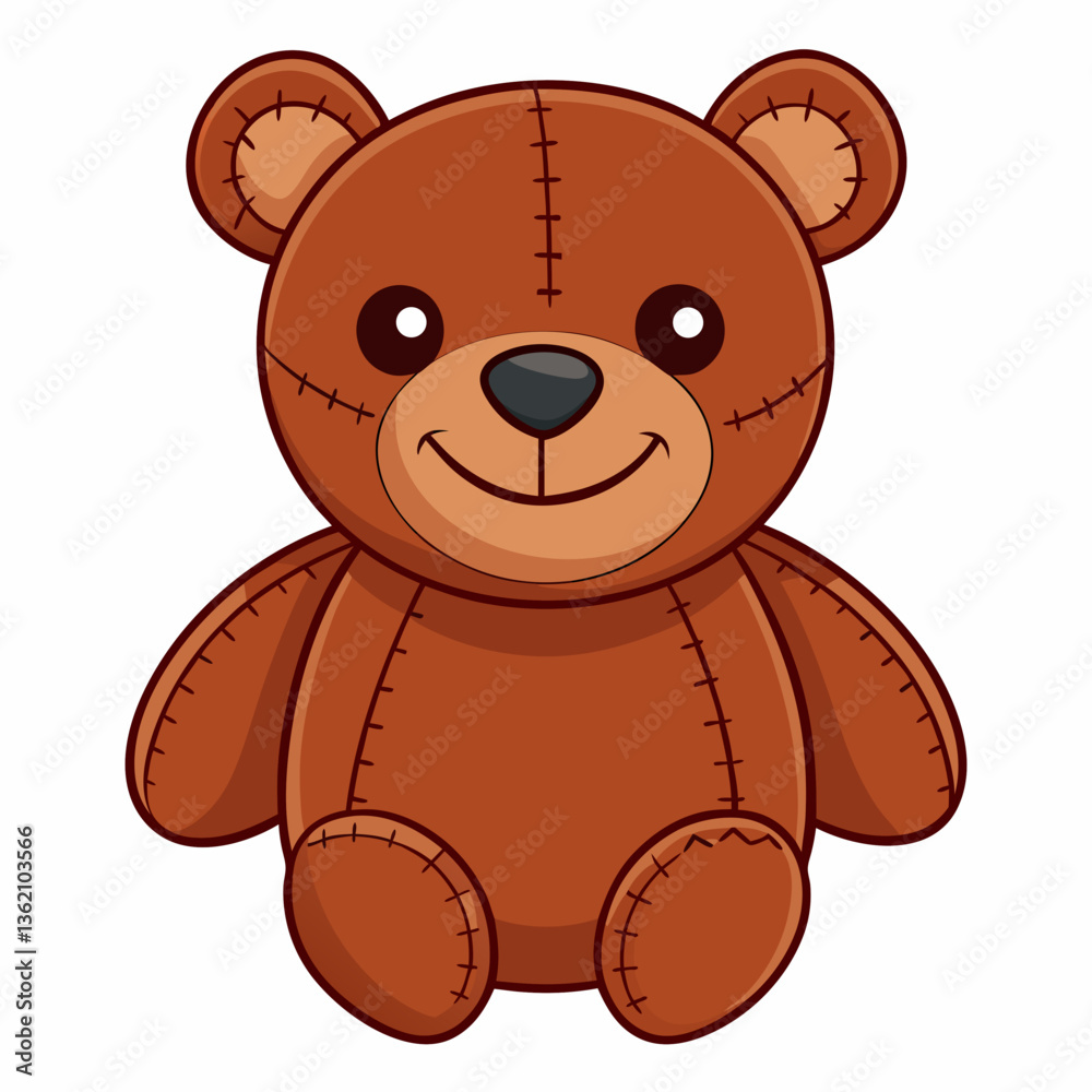 soft plush teddy bear with stitched smile soft plush teddy bear with stitched smile