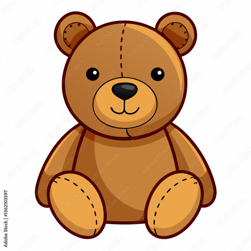 soft plush teddy bear with stitched smile soft plush teddy bear with stitched smile