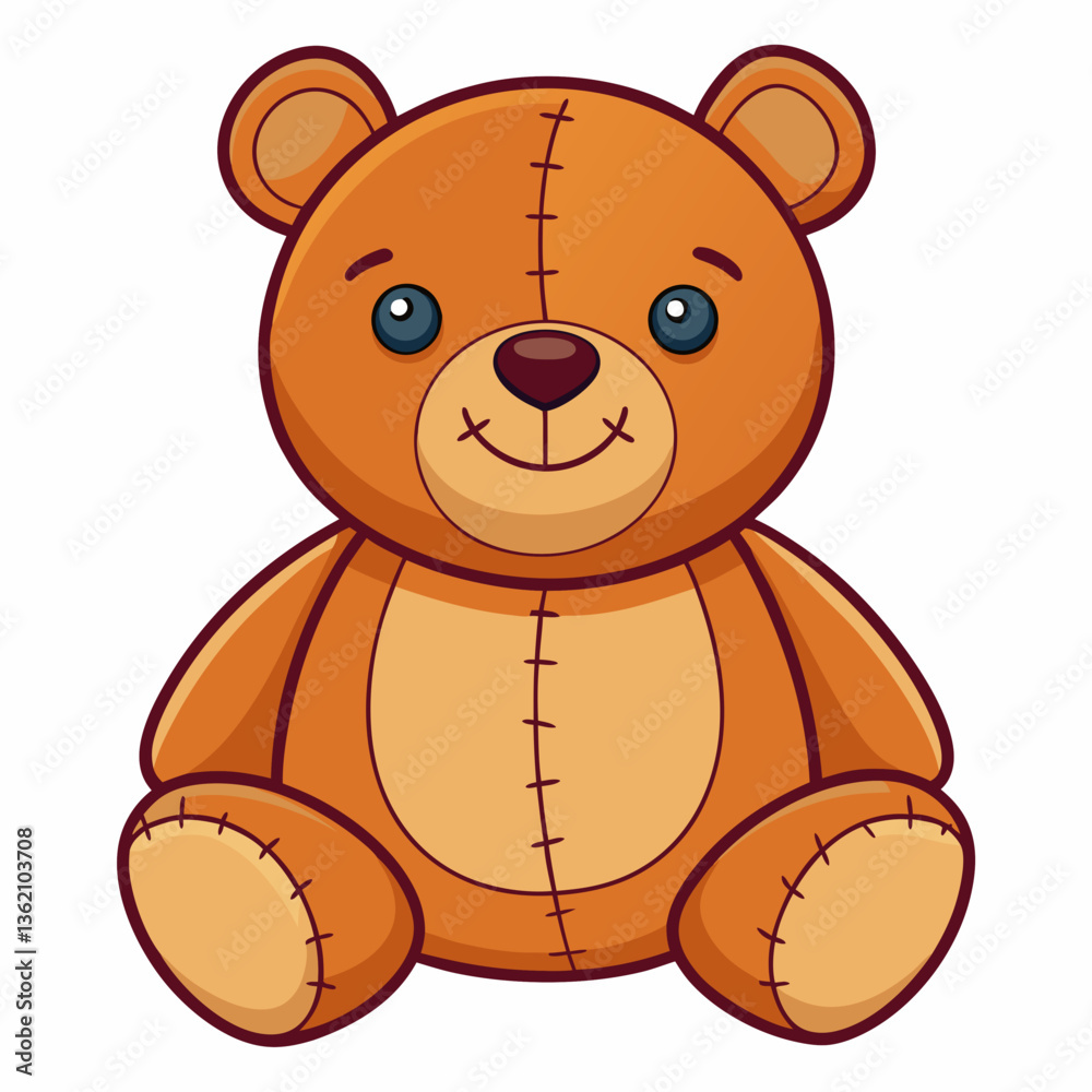 soft plush teddy bear with stitched smile soft plush teddy bear with stitched smile