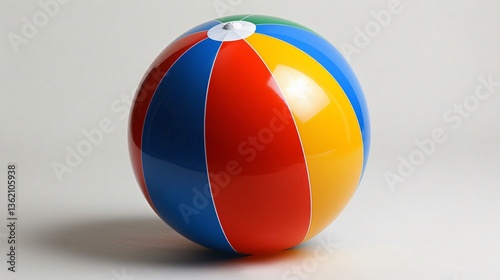 Inflatable beach ball isolated on white