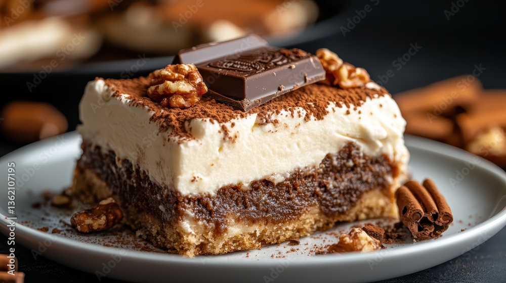 Indulge in this rich chocolate dessert layered with creamy whipped topping and a square of chocolate, bringing a perfect combination of flavors in every bite. Indulge in this rich chocolate dessert layered with creamy whipped topping and a square of chocolate, bringing a perfect combination of flavors in every bite.