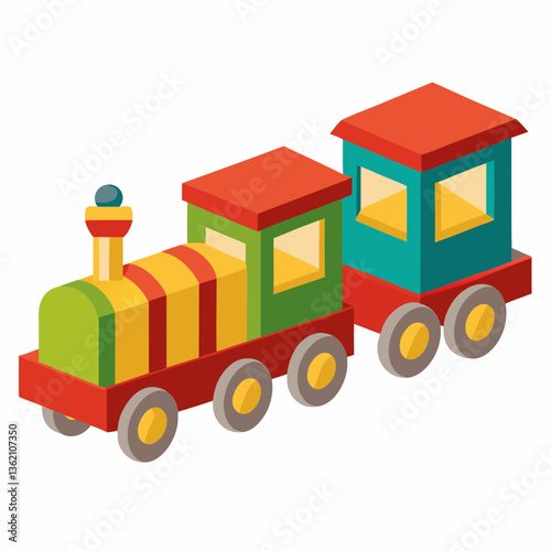 miniature toy train with attached carriages