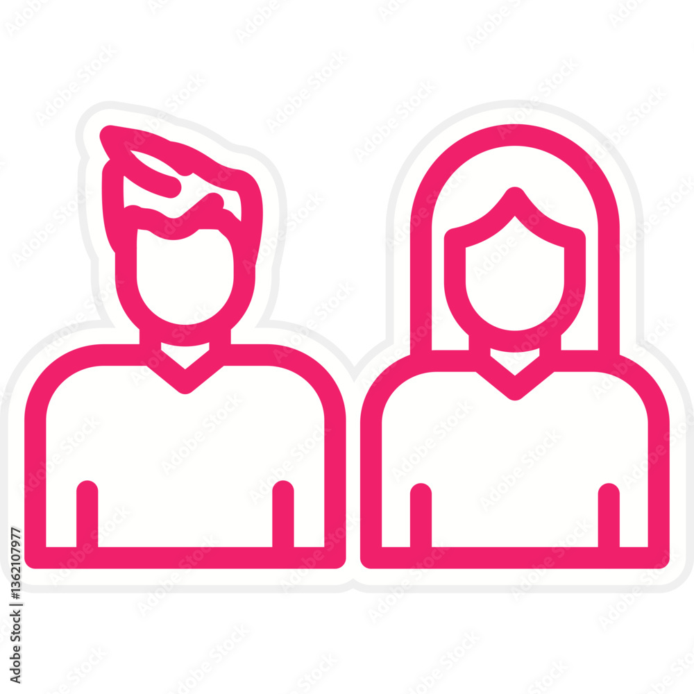 Couple Icon Style Couple Icon Style