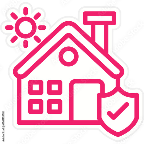 Home Insurance Icon Style