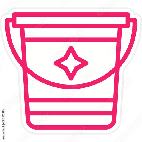Sand Bucket Icon Style