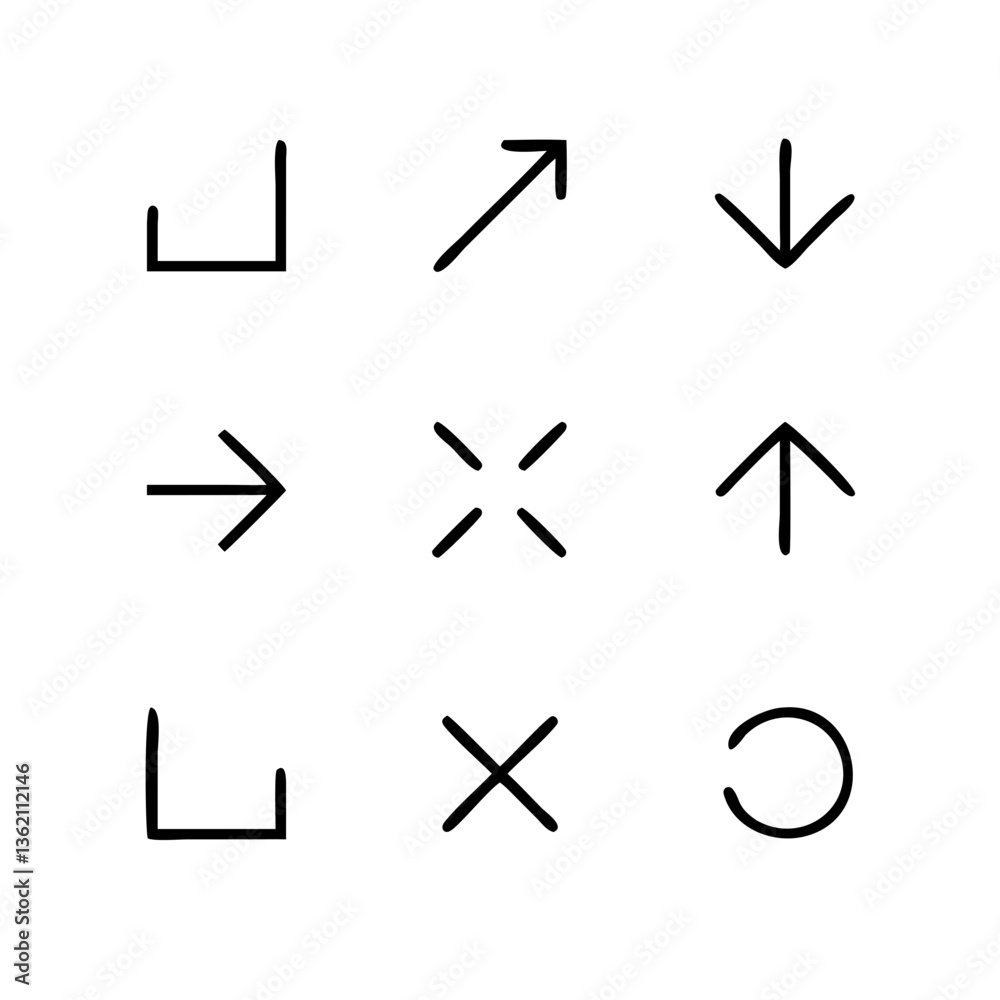 Arrow Direction Icons Set Arrow Direction Icons Set