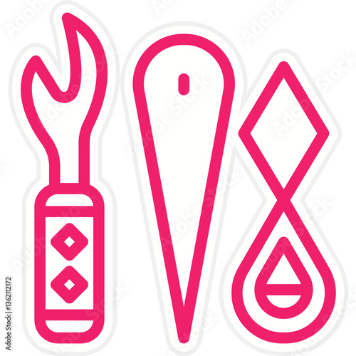 Sewing Tool Icon Style