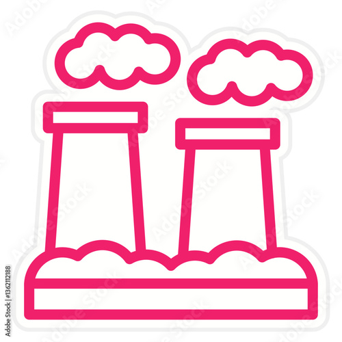 Air Pollution Icon Style