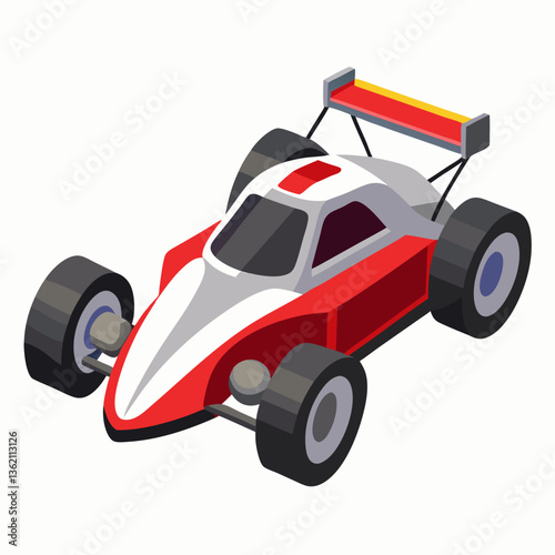 cartoon illustration of a racing car