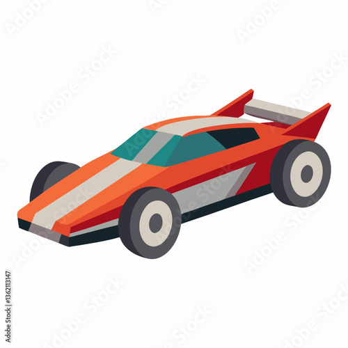 cartoon illustration of a racing car