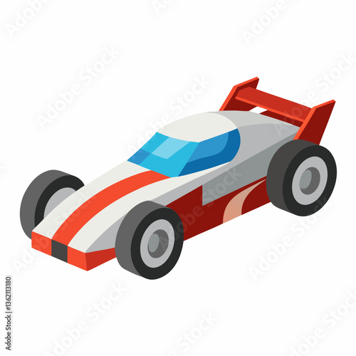 cartoon illustration of a racing car