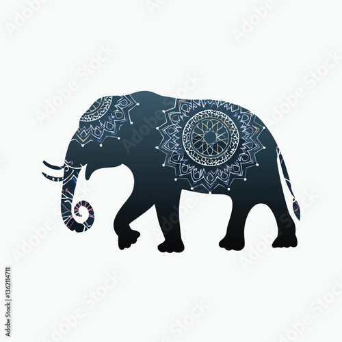 elephant on a white background
