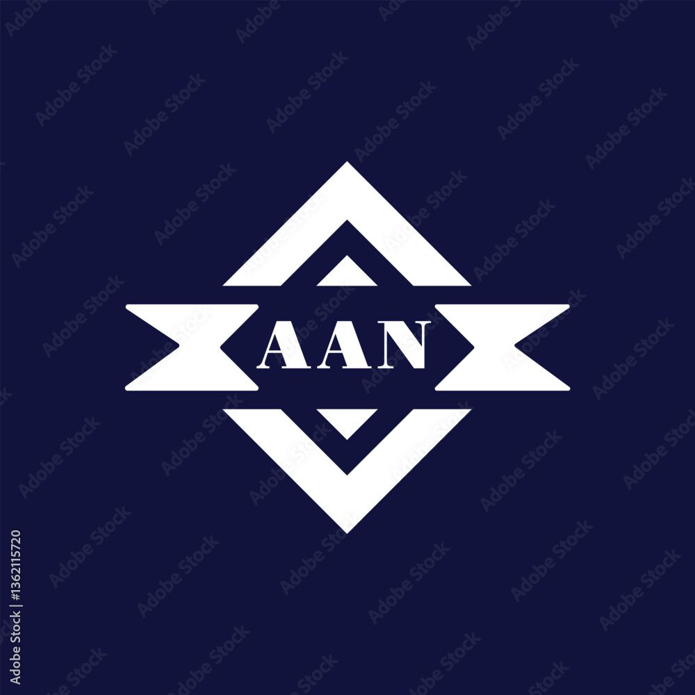 Fototapeta premium Abstract AAN Monogram Logo Design on Blue Background