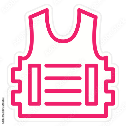 Bulletproof Vest Icon Style
