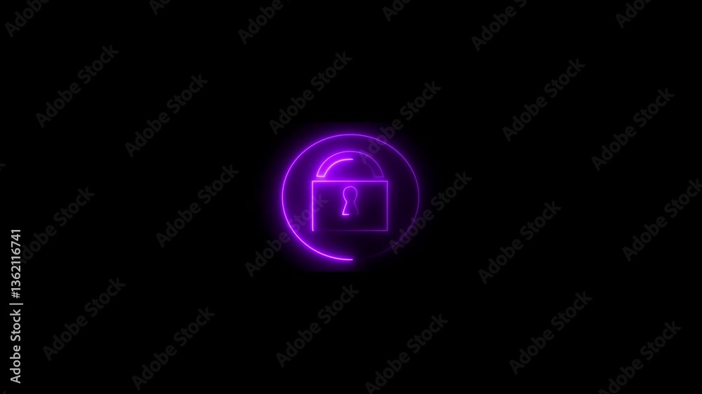 A violet color Analog locked icon animation . Cyber security and safety first modern technology with circle for more security đ¶. A violet color Analog locked icon animation . Cyber security and safety first modern technology with circle for more security đ¶.